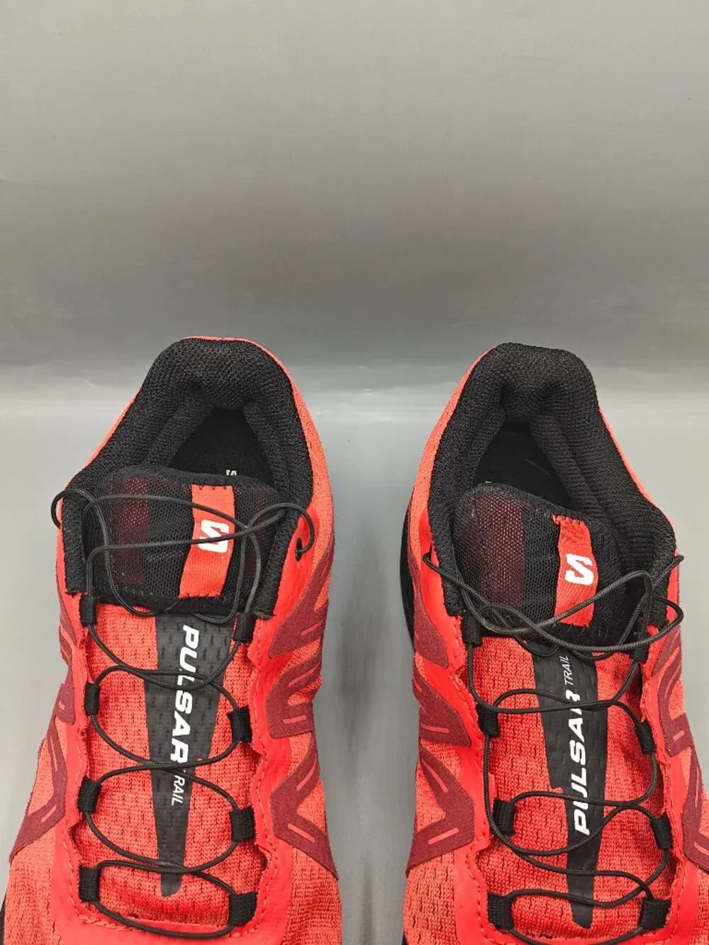 Salomon Pulsar Trail Running Shoes Red Black Sneakers 416029 Men's 11.5 US